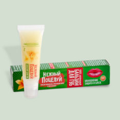 Бальзам для губ Нежный поцелуй Цветочная коллекция с маслом миндаля, пчелиным воском и витаминами